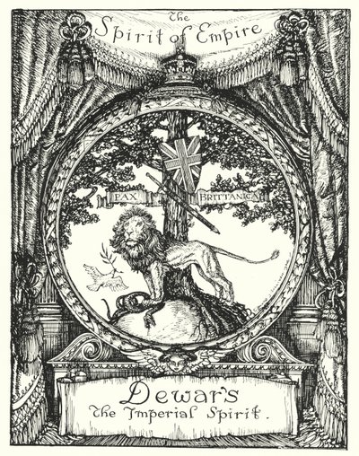 The Spirit of Empire, drawing for an advertisement for Dewar