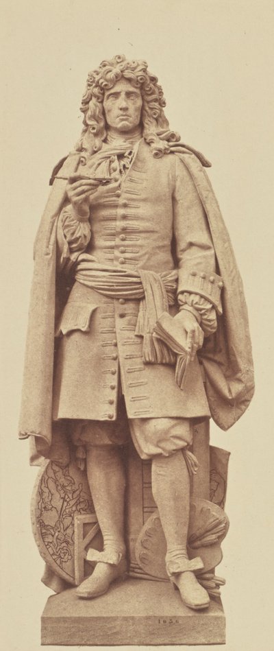 [米尼亚尔"，让-巴蒂斯特-约瑟夫-德-贝雕像，巴黎卢浮宫装饰］ 作者 爱德华·巴尔杜斯（Edouard Baldus）