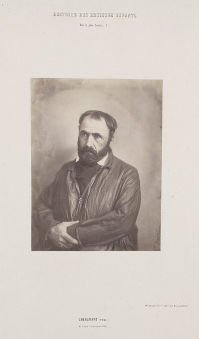 保罗·谢纳瓦德的肖像，选自《活人史》系列，c。 1852。 作者 爱德华·巴尔杜斯（Edouard Baldus）
