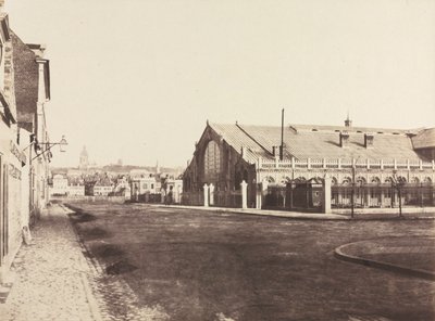布洛涅火车站的南山墙c。 1855年。 作者 爱德华·巴尔杜斯（Edouard Baldus）