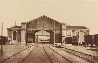 土伦，Gare Toulon，火车站，1861年或以后。 作者 爱德华·巴尔杜斯（Edouard Baldus）