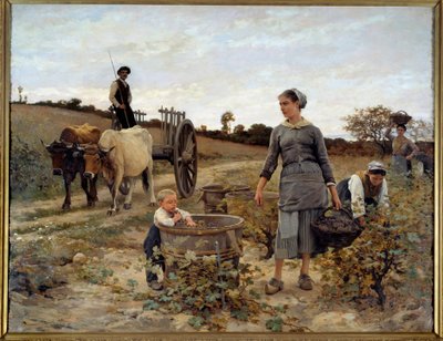 朗格多克的葡萄藤角 Edouard Debat Ponsan (1847-1913) 绘画，1886 年 2,02x2,6 m 南特，Musee des Beaux Arts 作者 爱德华·德巴特·庞桑