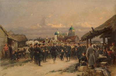 救生员的歌手，第四届帝国家庭步枪营，于1889年在Tsarskoye Selo成立 作者 让·巴蒂斯特·爱德华·Detaille