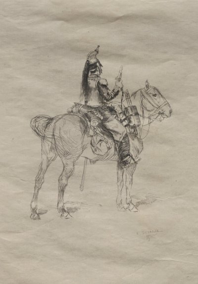 骑兵部队，1875年。 作者 让·巴蒂斯特·爱德华·Detaille