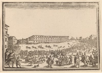 普拉托门前广场（Piazza Presso alla Porta al Prato 作者 雅克·卡洛特之后的爱德华·埃克曼
