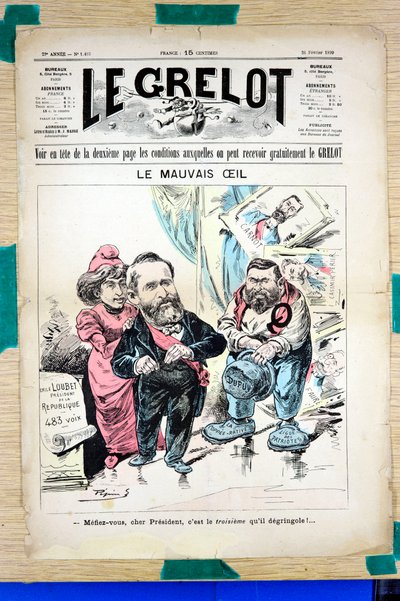 彩色讽刺诗《Le Grelot》的封面 作者 爱德华·纪尧明·佩平