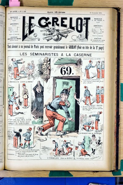 Le Grelot》的封面，第1025号，彩色讽刺作品 作者 爱德华·纪尧明·佩平