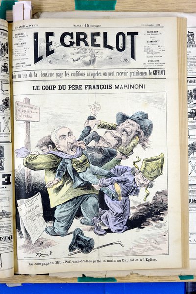 Le Grelot》的封面，编号1170，彩色讽刺诗。 作者 爱德华·纪尧明·佩平