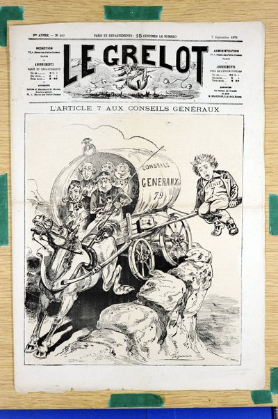 Le Grelot》的封面，第439号，《彩色讽刺》。 作者 爱德华·纪尧明·佩平
