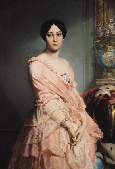 夫人F的肖像，1850-51 作者 Edouard Louis Dubufe