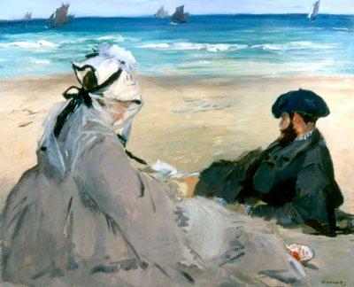 1873年在海滩上 作者 爱德华·马奈