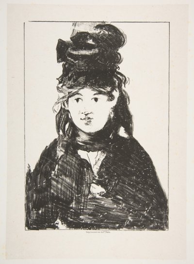 Berthe Morisot in Black，1872-74年。 作者 爱德华·马奈