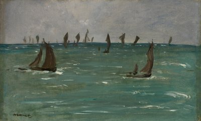 1873年，在滨海贝克的船。 作者 爱德华·马奈