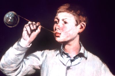 男孩吹泡泡，细节，1867年 作者 爱德华·马奈