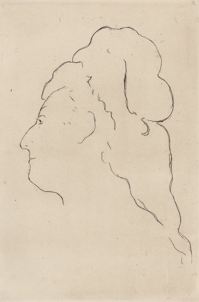 伊娃·冈萨雷斯（Eva Gonzales），头像转到左侧，1870年 作者 爱德华·马奈