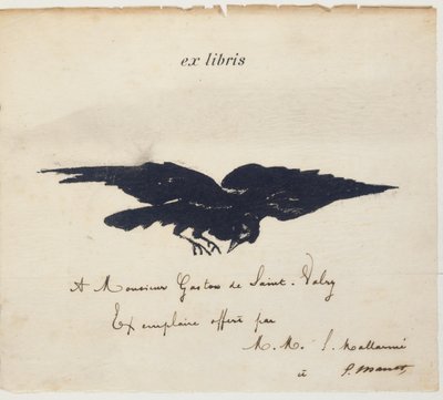 由爱德华-马奈（Edouard Manet）绘制的版画插图：埃德加-艾伦-波乌鸦乌鸦》。斯特凡-马拉美译，爱德华-马奈插图 作者 爱德华·马奈