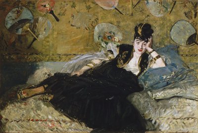法语  La dame aux éventails 有扇子的女人 作者 爱德华·马奈
