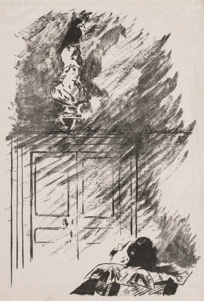 乌鸦的插图，埃德加·艾伦·坡（Edgar Allan Poe）。 作者 爱德华·马奈