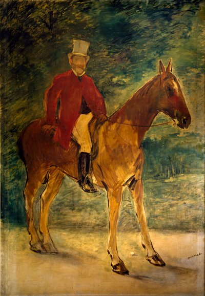 Monsieur Arnaud在马背上绘画由Edouard Manet（1832-1883）1875 Dim.154x225 cm Milan，Galleria dArte Moderna 作者 爱德华·马奈