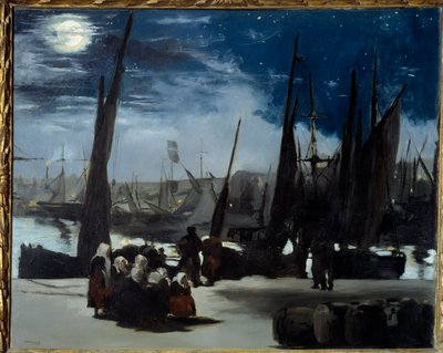 月光下的布洛涅港 爱德华-马奈(1832-1883)的画作 1869年，太阳。0,82x1,01米 巴黎，奥赛博物馆 作者 爱德华·马奈
