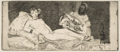 奥林匹亚小盘子，1867年。 作者 爱德华·马奈