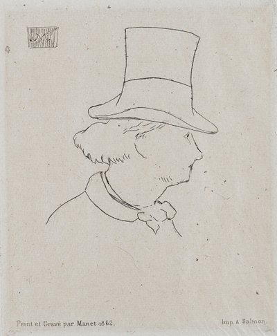 查尔斯-波德莱尔的肖像，1821-1867。 作者 爱德华·马奈