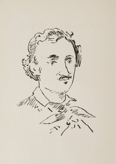 埃德加-爱伦-坡1809-1849年的画像，1889年。 作者 爱德华·马奈