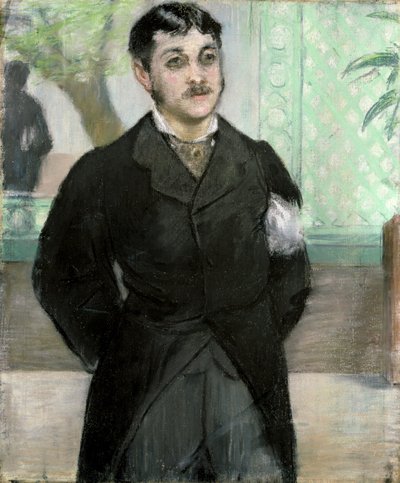 M. Gauthier-Lathuille的肖像，&39;Le Pere Lathuille&39;餐厅老板的儿子（画布上的粉彩） 作者 爱德华·马奈