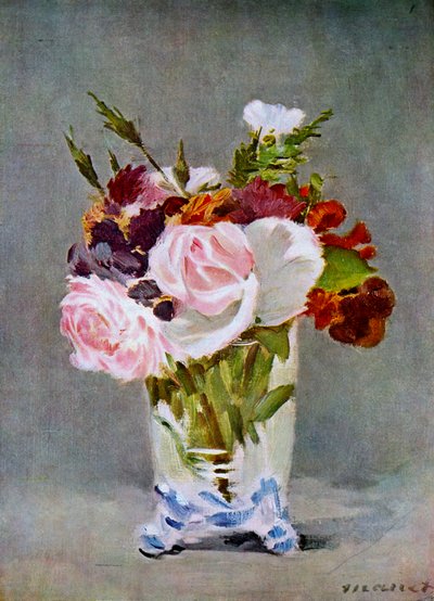 静物与花，1882年。 作者 爱德华·马奈