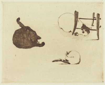 猫》 Les chats, 1869年。 作者 爱德华·马奈