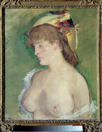 金发裸照 爱德华·马奈 (1832-1883) 的画作 作者 爱德华·马奈