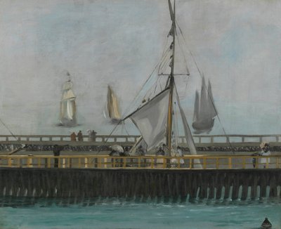 滨海布洛涅的码头，1868年 作者 爱德华·马奈