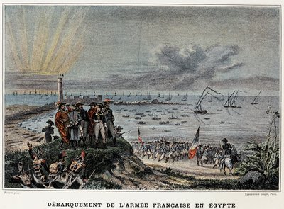 法国军队在埃及的登陆 - 在“” Victoires et Conquêtes des Armees Francaises ””，巴黎，日期不详。 作者 爱德华·平格莱特