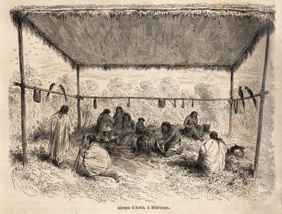 Meriah Pujah atau pengorbanan manusia, Khondistan (Hindia Inggris). Digambar oleh Fuchs, untuk mengilustrasikan studi Mayor John Campbell tentang pengorbanan manusia di Hindia Inggris 作者 爱德华·里奥（Edouard Riou）