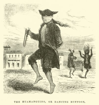 Huamanguino，或Dancing Buffoon 作者 爱德华·里奥（Edouard Riou）