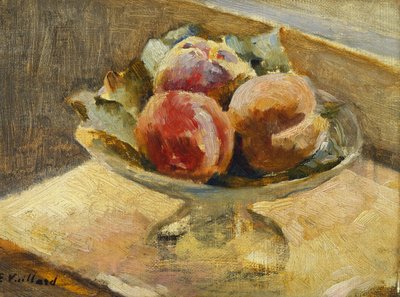 一碗桃子; Compotier de Peches，约1889年 作者 爱德华·维拉德