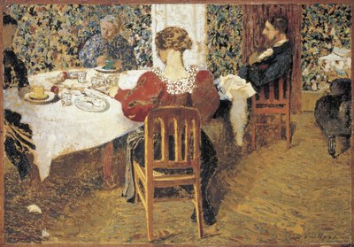 一张桌子 (Le Dejeuner) by Vuillard, Edouard (1868-1940) 作者 爱德华·维拉德