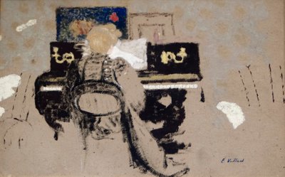 在钢琴旁 作者 Edouard Vuillard