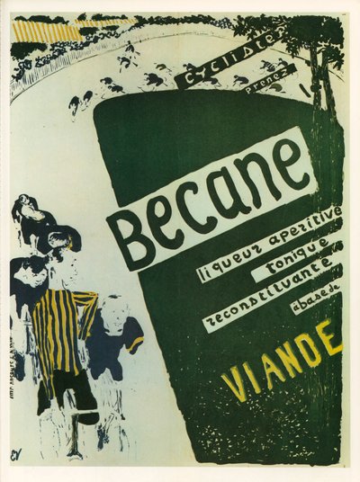 Edouard Vuillard: Becane - 开胃滋补利口酒......（石版画） 作者 爱德华·维拉德