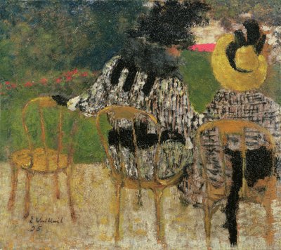 在杜乐丽花园，1895年（纸板上的油） 作者 爱德华·维拉德