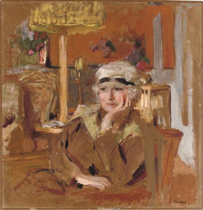 露西·黑塞尔（Lucy Hessel），黑丝绒缎带，约1921年-25日 作者 爱德华·维拉德