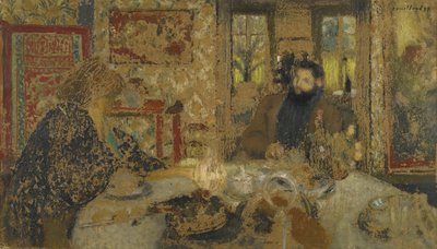 午餐。米西亚（Misia）和西帕（Cipa）在维伦纽夫（Villeneuve），1897年 作者 爱德华·维拉德
