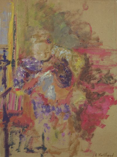 夫人Vuillard Sewing，c.1905 作者 爱德华·维拉德
