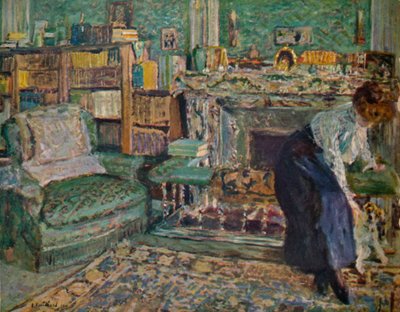 玛格丽特·查平（Marguerite Chapin）与狗的公寓，1910年 作者 爱德华·维拉德