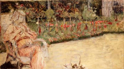 塞尚夫人在塞克的花园在Vaucresson，约1920年 作者 爱德华·维拉德