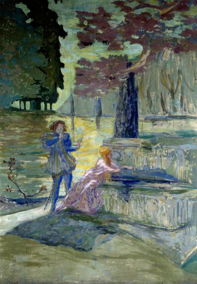 Pelleas et Melisande Illustration for the opera by Claude Debussy (1862-1918) of the same name. Painting by Edouard Vuillard (1868-1940) 20th century Paris, Comedy of the Champs Elysees 作者 爱德华·维拉德