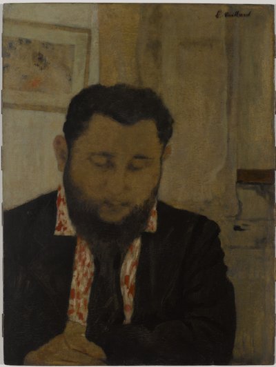 ThadéeNatanson的肖像，1897年（装在纸板上的纸板上的油） 作者 爱德华·维拉德