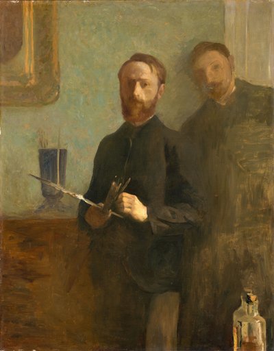 自画像与Waroquy，1889年 作者 爱德华·维拉德