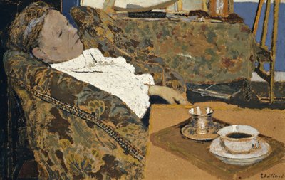 艺术家“母亲卧着； La Mere de L”艺术家安息，约1897年 作者 爱德华·维拉德