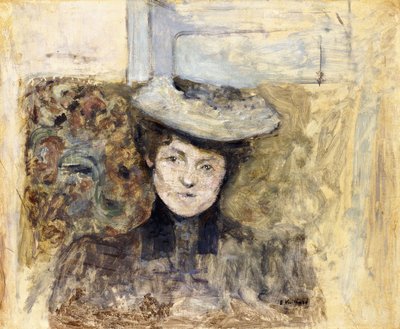 戴着网帽的女人;戴薄纱帽的女人，c.1901-03 作者 爱德华·维拉德